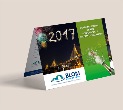 Kerstkaart BlomBouwenInfra janineontwerpt