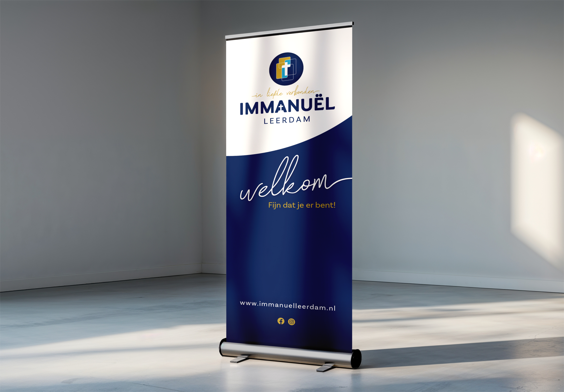 Rollup banner immanuel Leerdam kerk gemeenschap